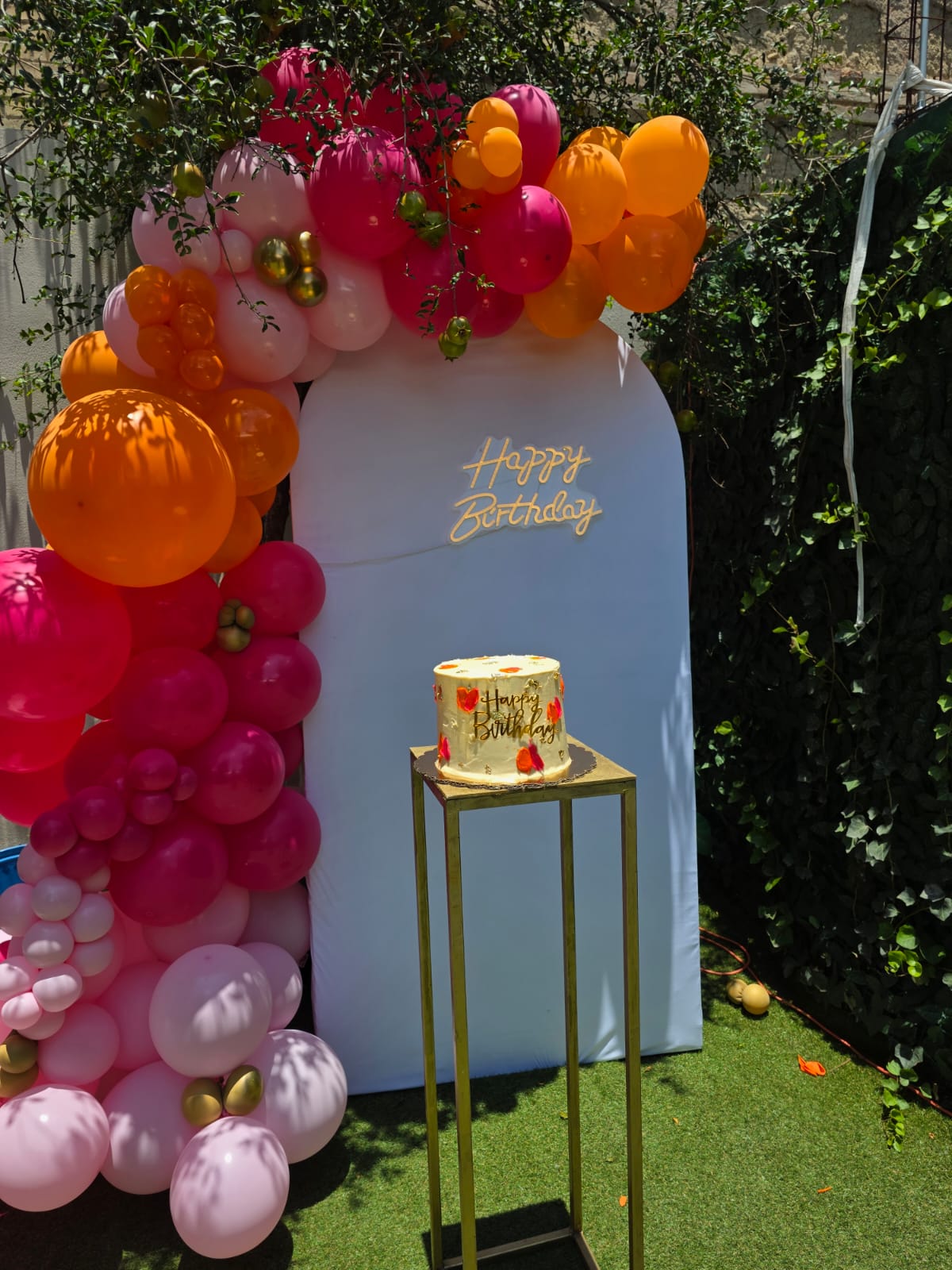 Montaje de cumpleaños en Jardín de las Hadas Saltillo